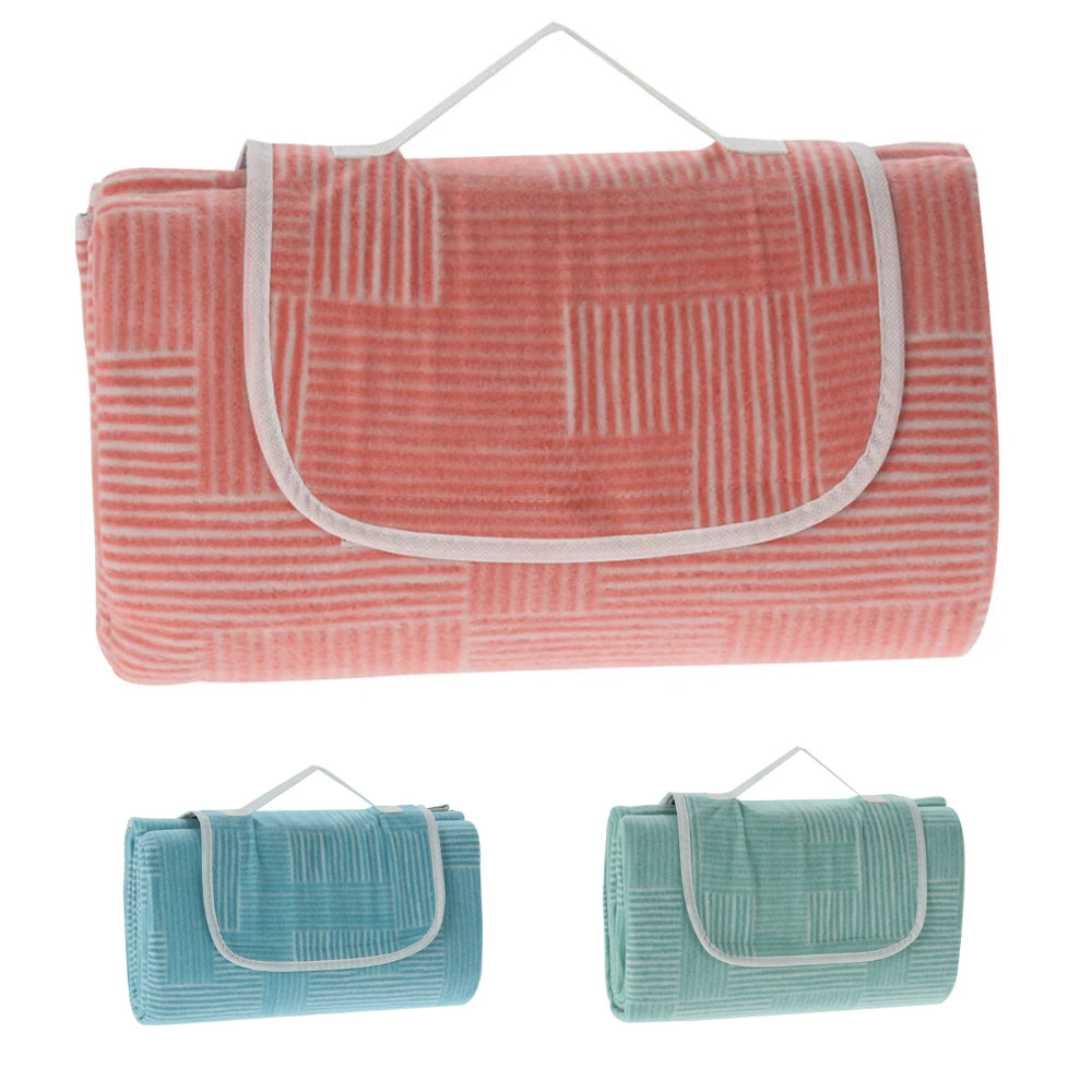Picnic Blanket with Handle - Foldable Design & Water-resistant Lining