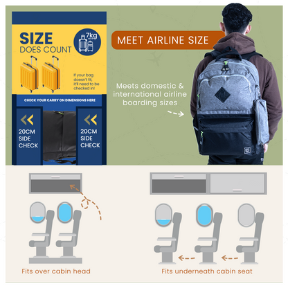Student Backpack with Clip-on Pencil Case