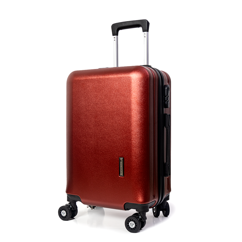 Madrid Anti-Scratch Hard Shell Carry-On Suitcase - Red