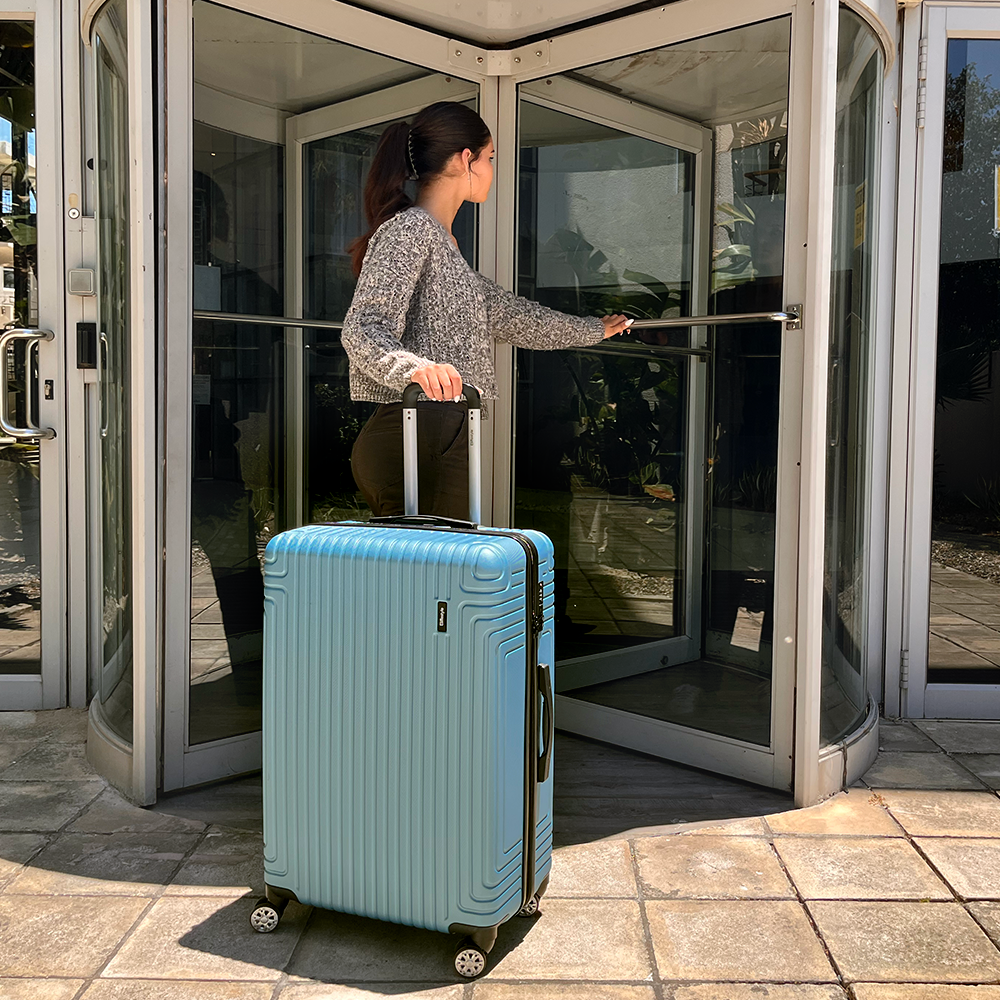 Madrid 2-Piece Hardshell Luggage Set (55cm & 75cm) – Soft Blue