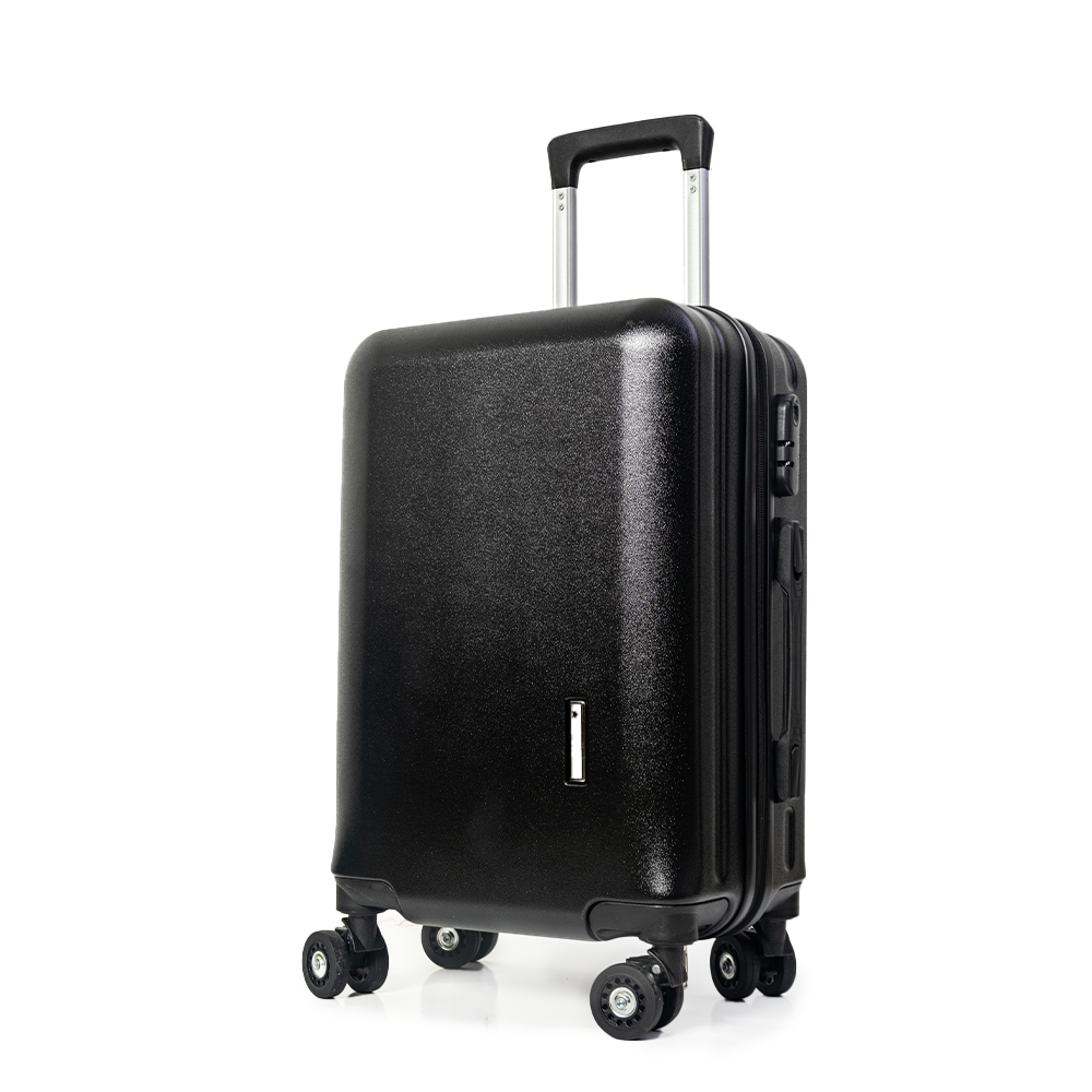 Madrid Anti-Scratch Hard Shell Carry-On Suitcase - Black