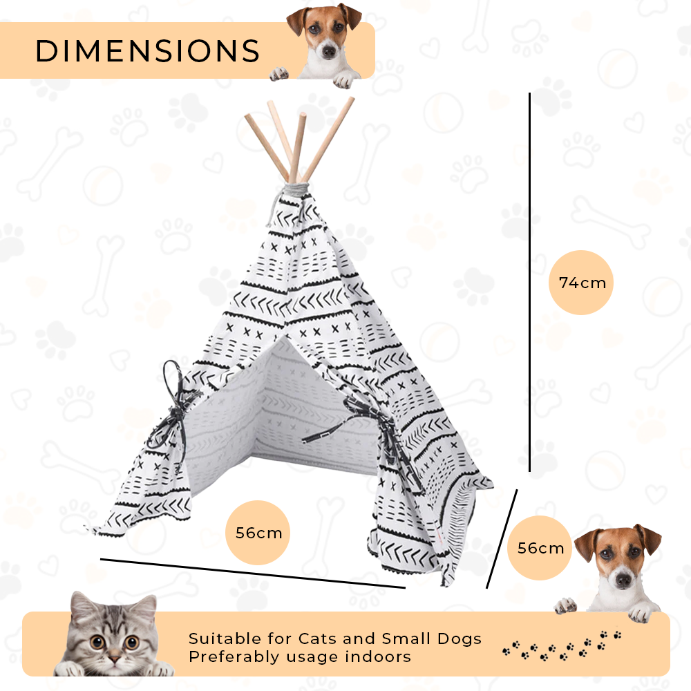 Natural Pet Tipi Tent
