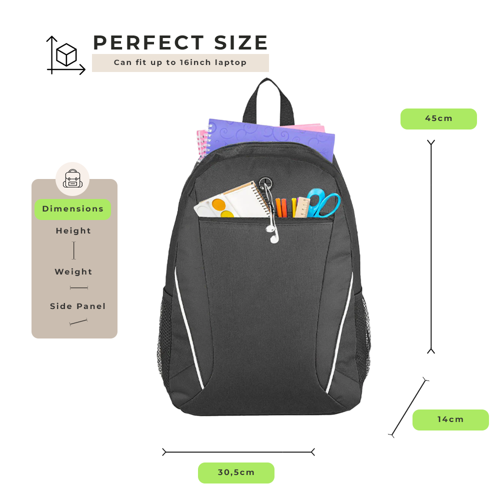 Mochila promocional de la Marina - Marca personalizada | 600D, 19L 