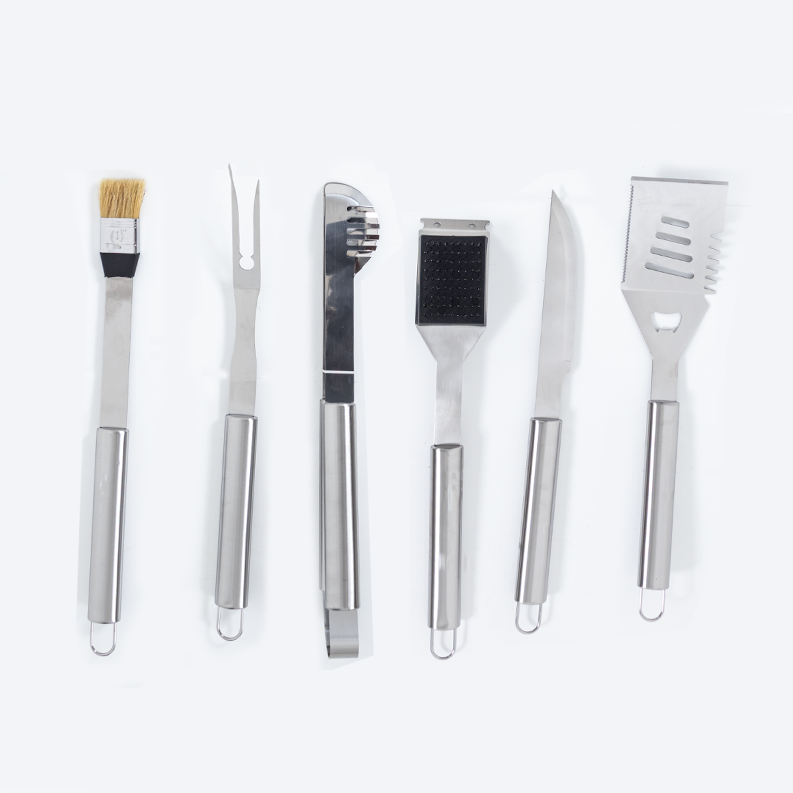 Premium Stainless Steel Braai Tool Set in Carry Case - 6 Pieces