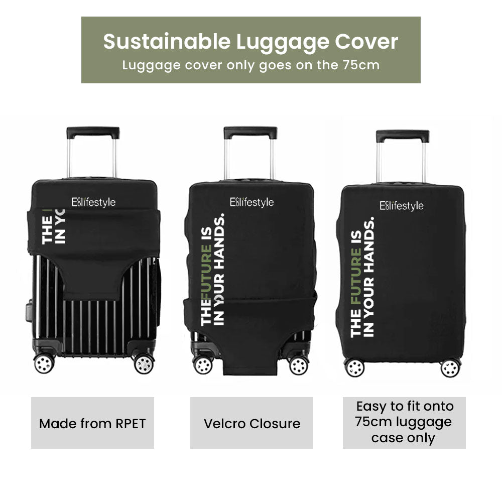 Berlin Luggage Hardshell Suitcases Set of 2 with Cover - Black