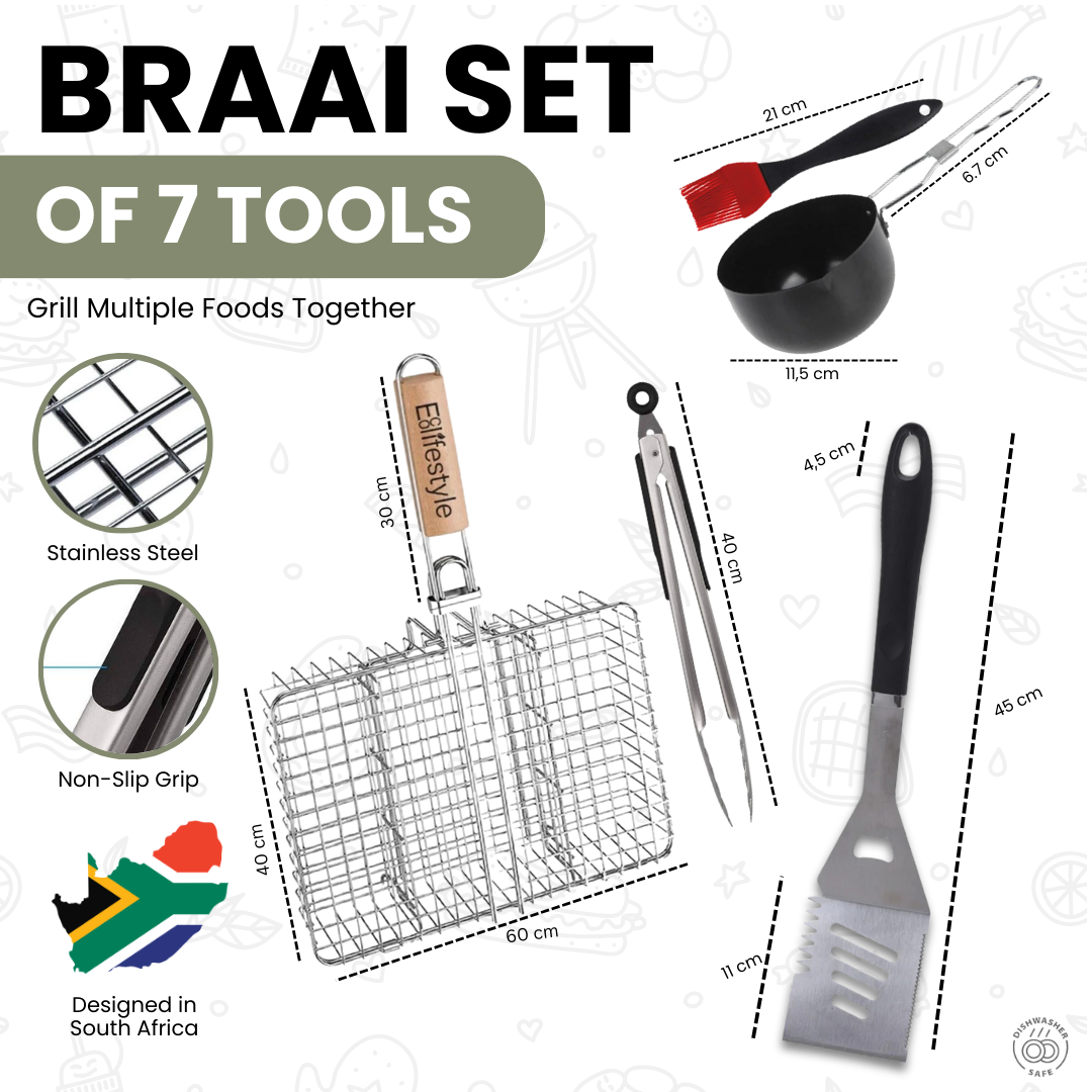 Ultimate Outdoor Grilling & Camping Set of 7 Tools