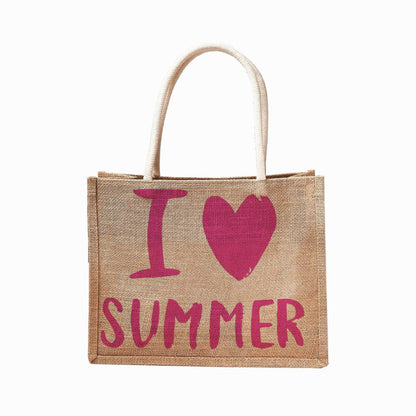 Assorted Print Reusable Jute Tote Bag | 300GSM, 18L