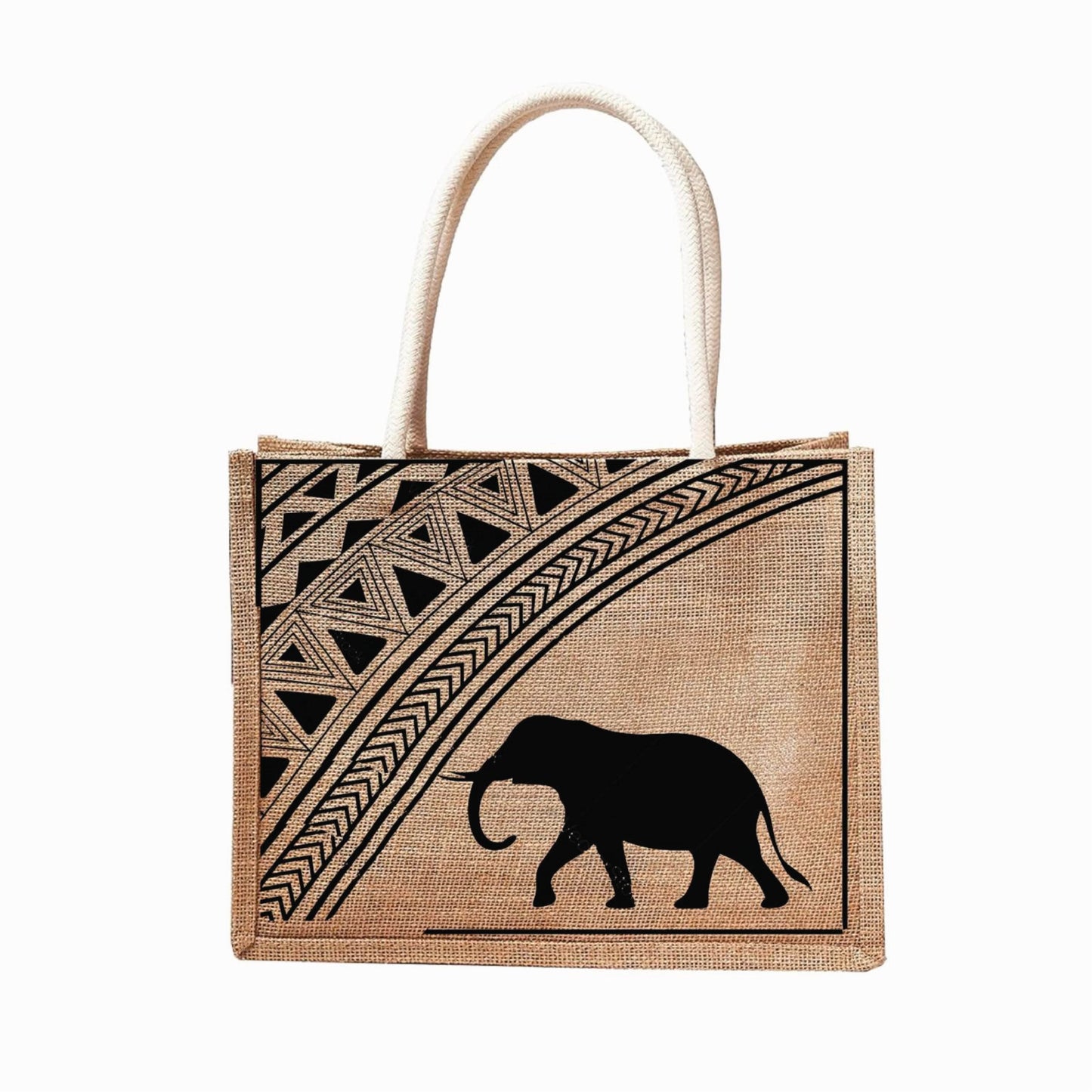 Assorted Print Reusable Jute Tote Bag | 300GSM, 18L