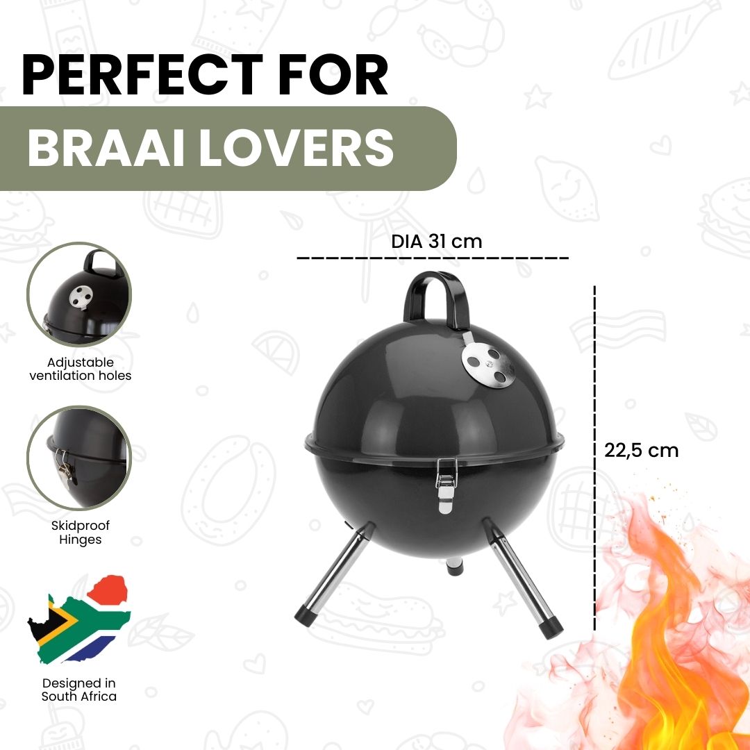 Barbecue Braai Fire Bowl Ball Shape