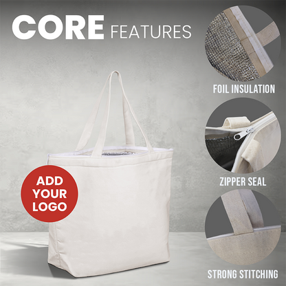 CAN03 - Bolsa térmica reutilizable de lona lisa | 270 g/m², 27 l