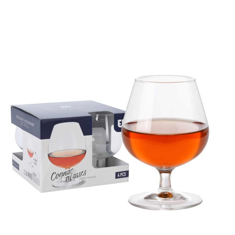 Vasos para beber coñac - Juego de 4 piezas - 350 ml