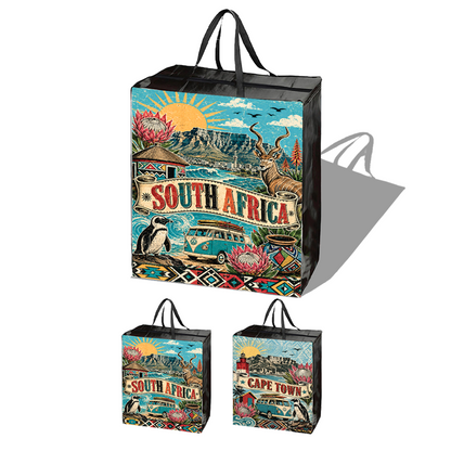 Bolsa de compras laminada reutilizable con cremallera | 120GSM, 35L