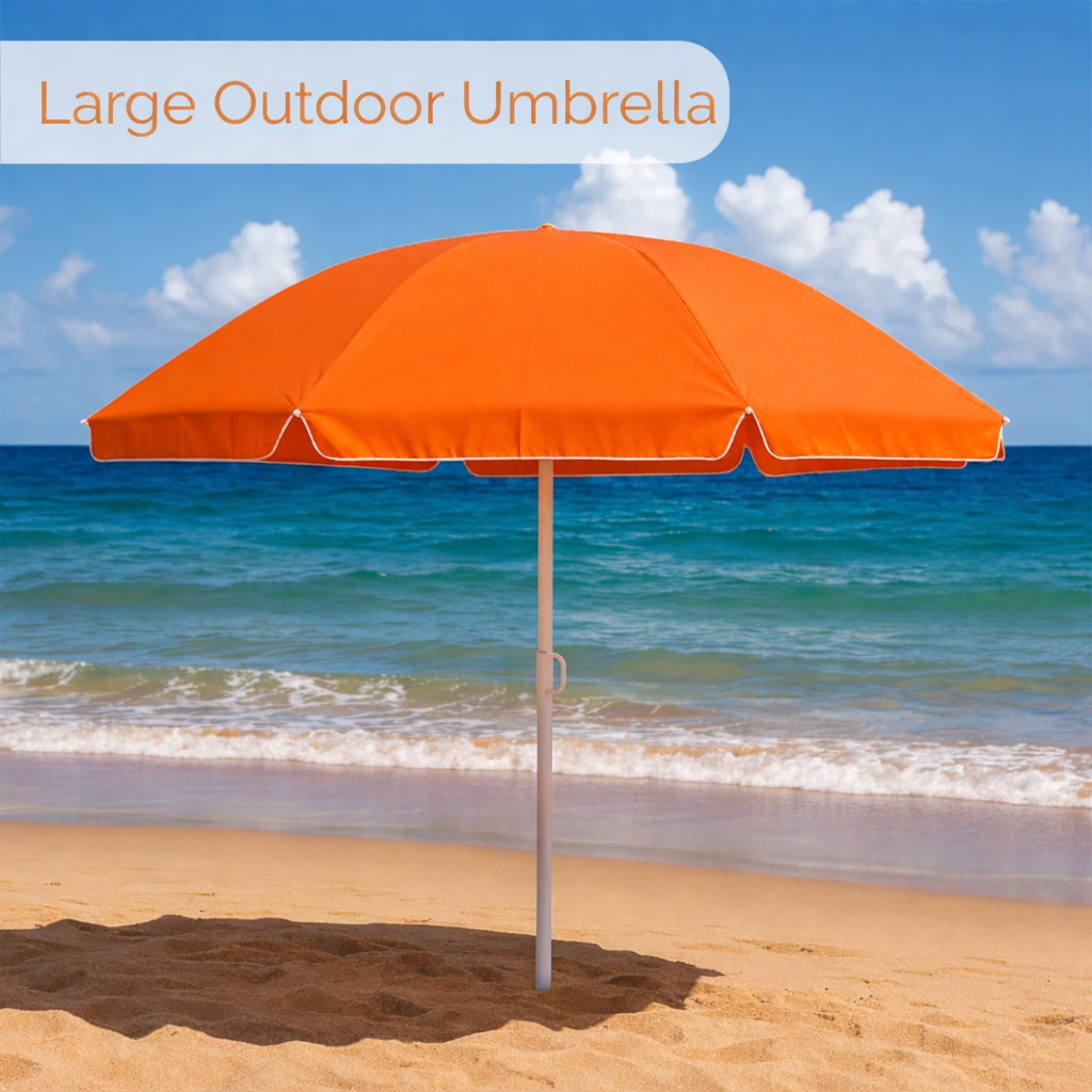 مظلة شاطئ ملونة من البولي فينيل كلوريد - مظلة خارجية محمولة متوفرة بأربعة ألوان