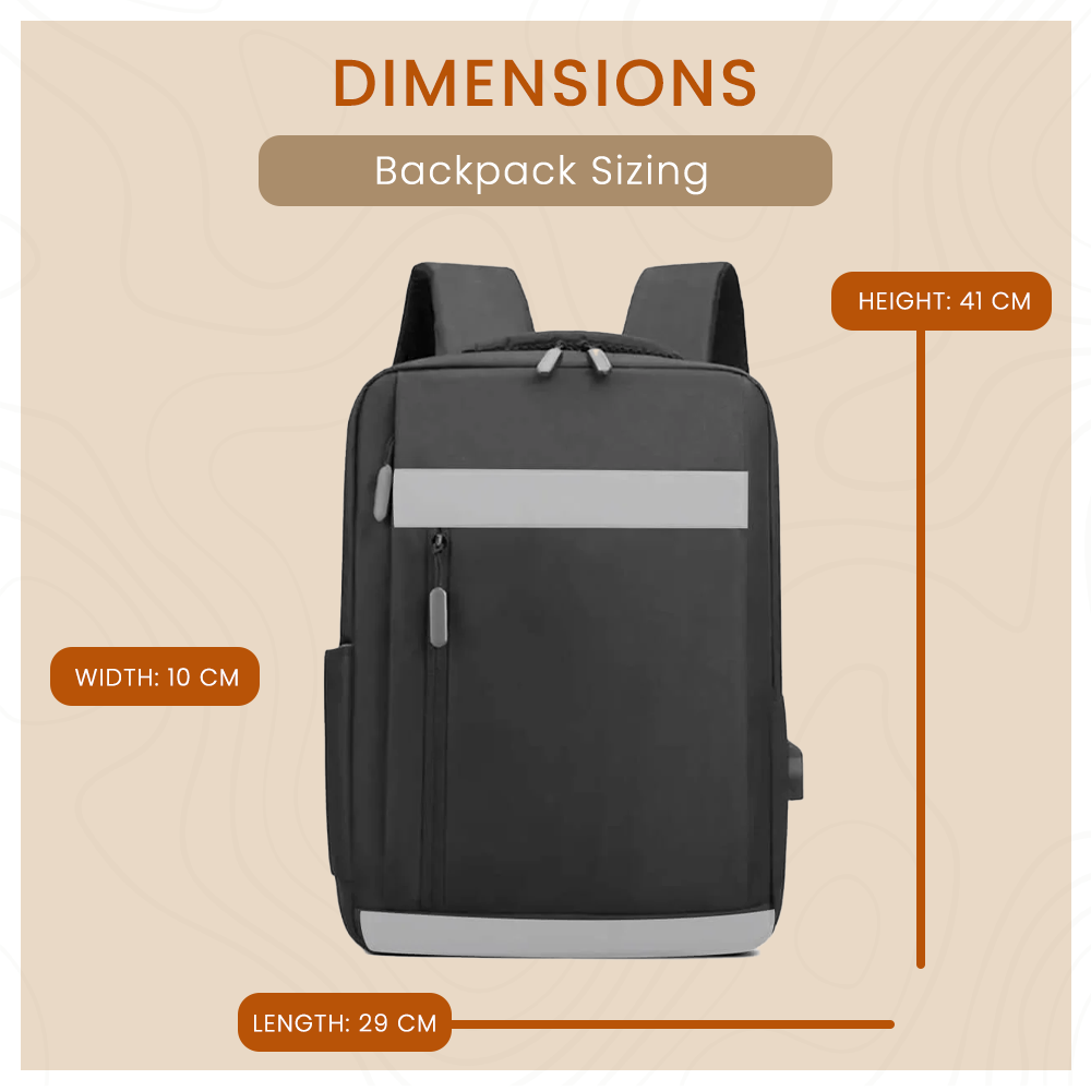 Tech Laptop Backpack with USB Charging Port