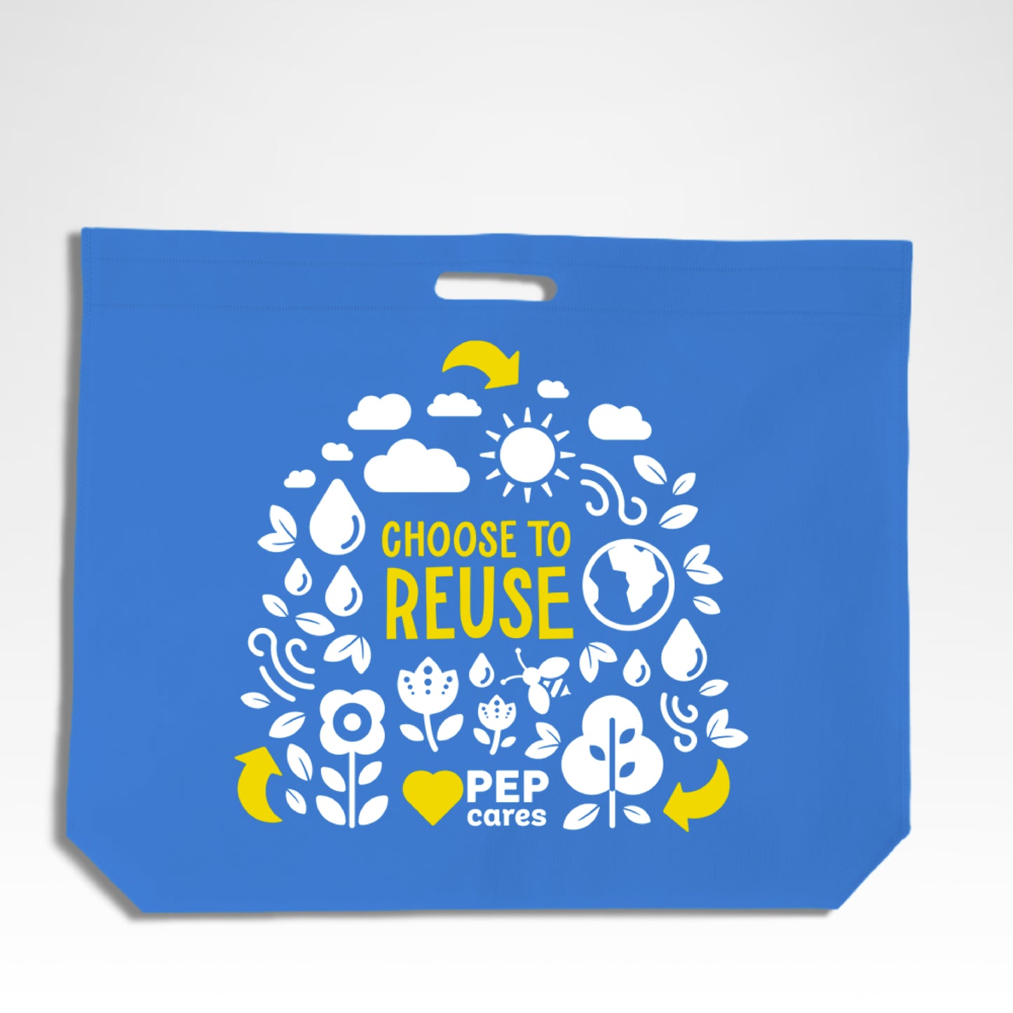 DSC01-L - Large Reusable Non-Woven Die Cut Shopping Bag | 70GSM, 35L