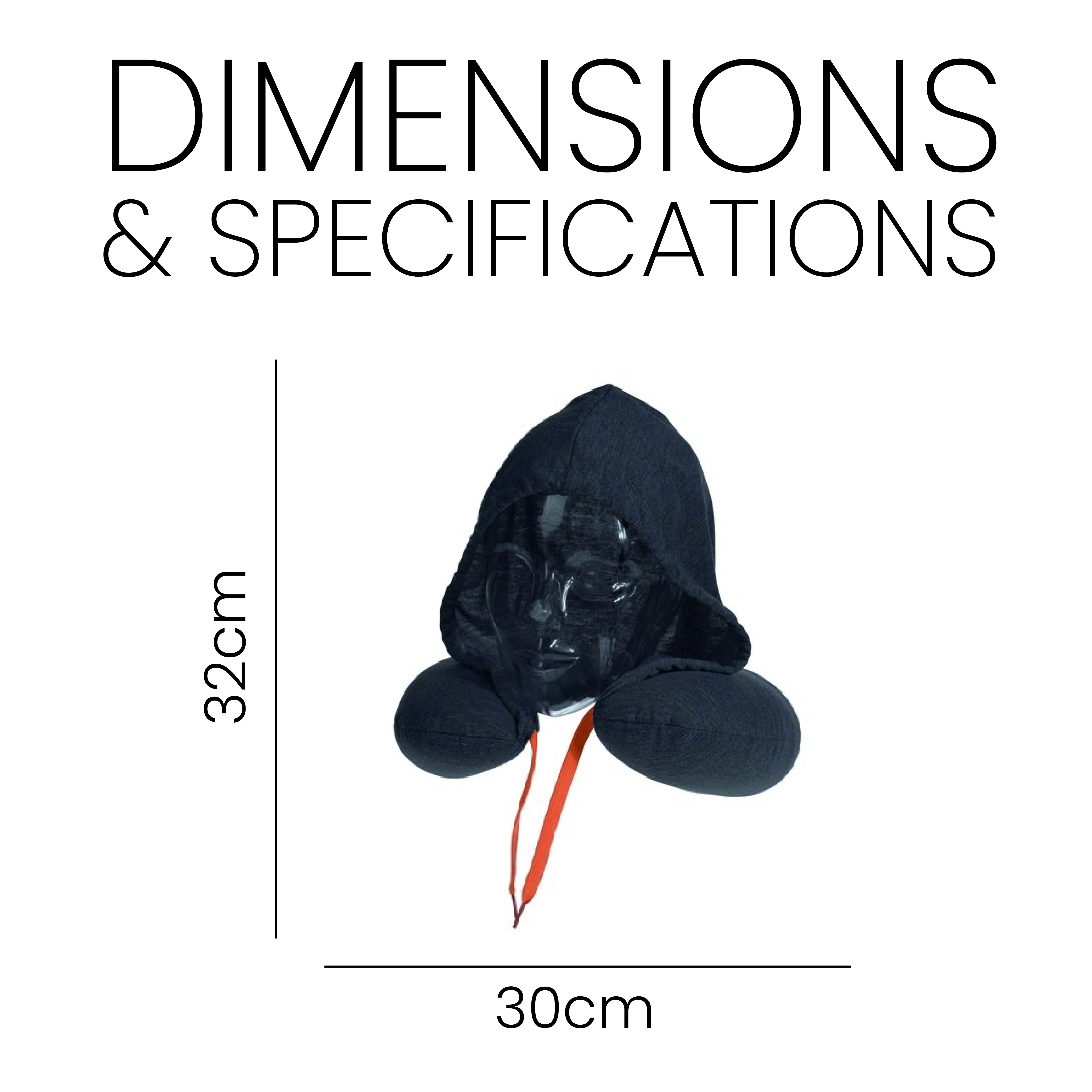 Neck Pillow with Drawstring Hood