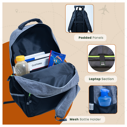 Student Backpack with Clip-on Pencil Case