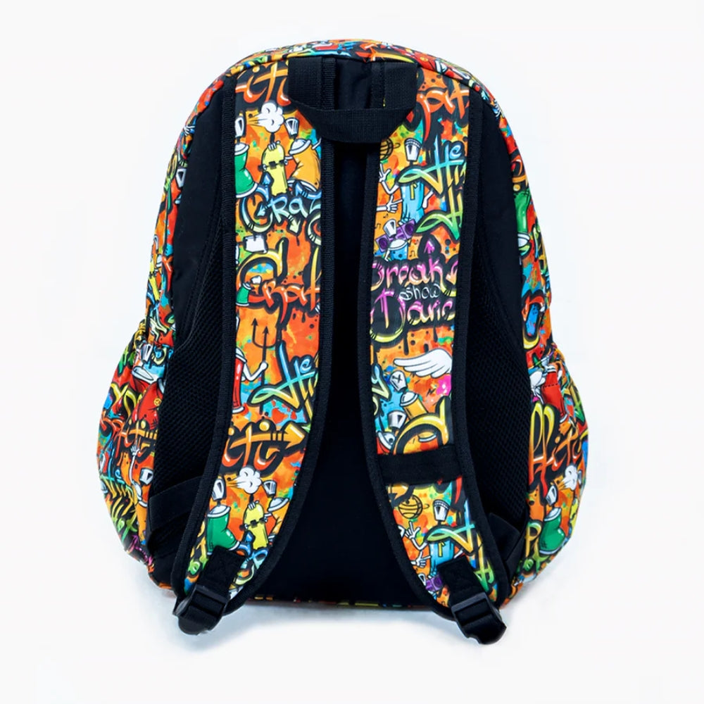 Graffiti Backpack | Colourful Urban School Bag with Street Art Design