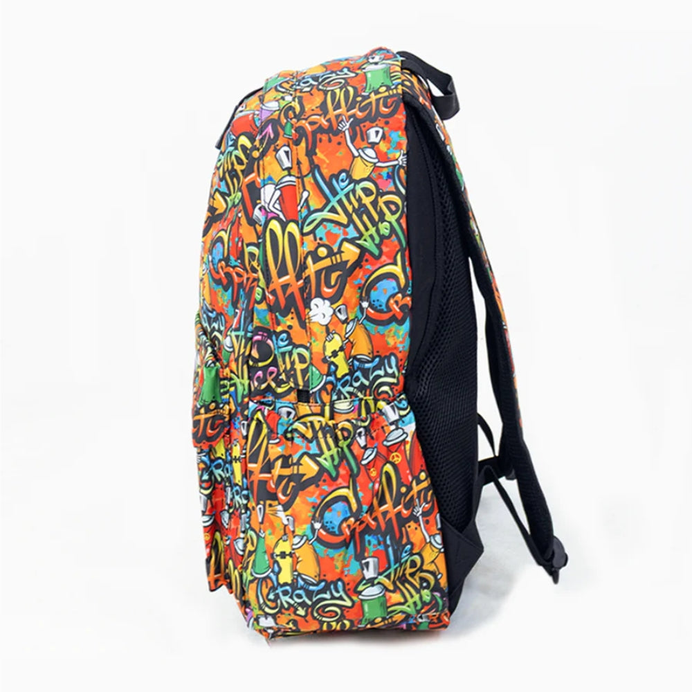 Graffiti Backpack | Colourful Urban School Bag with Street Art Design
