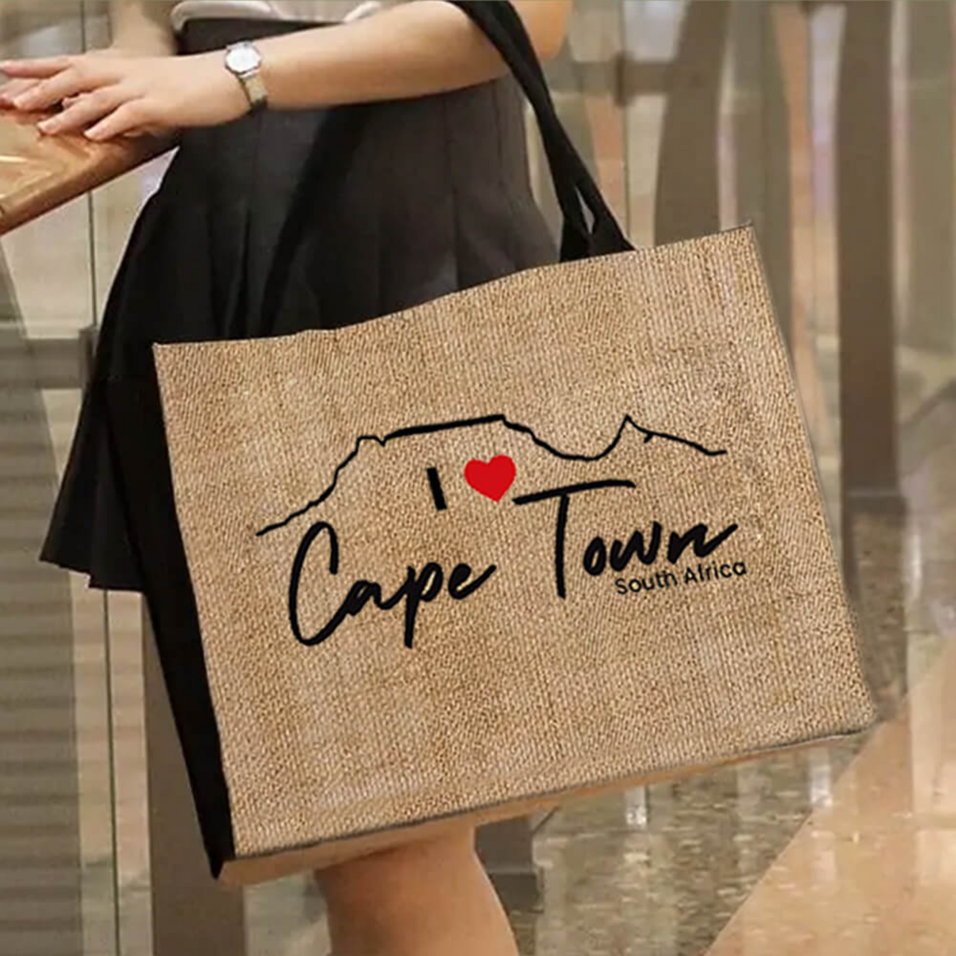 I-Love-Cape-Town-Reusable-Jute-Tote-Bag-300GSM-18L-Lifestyle