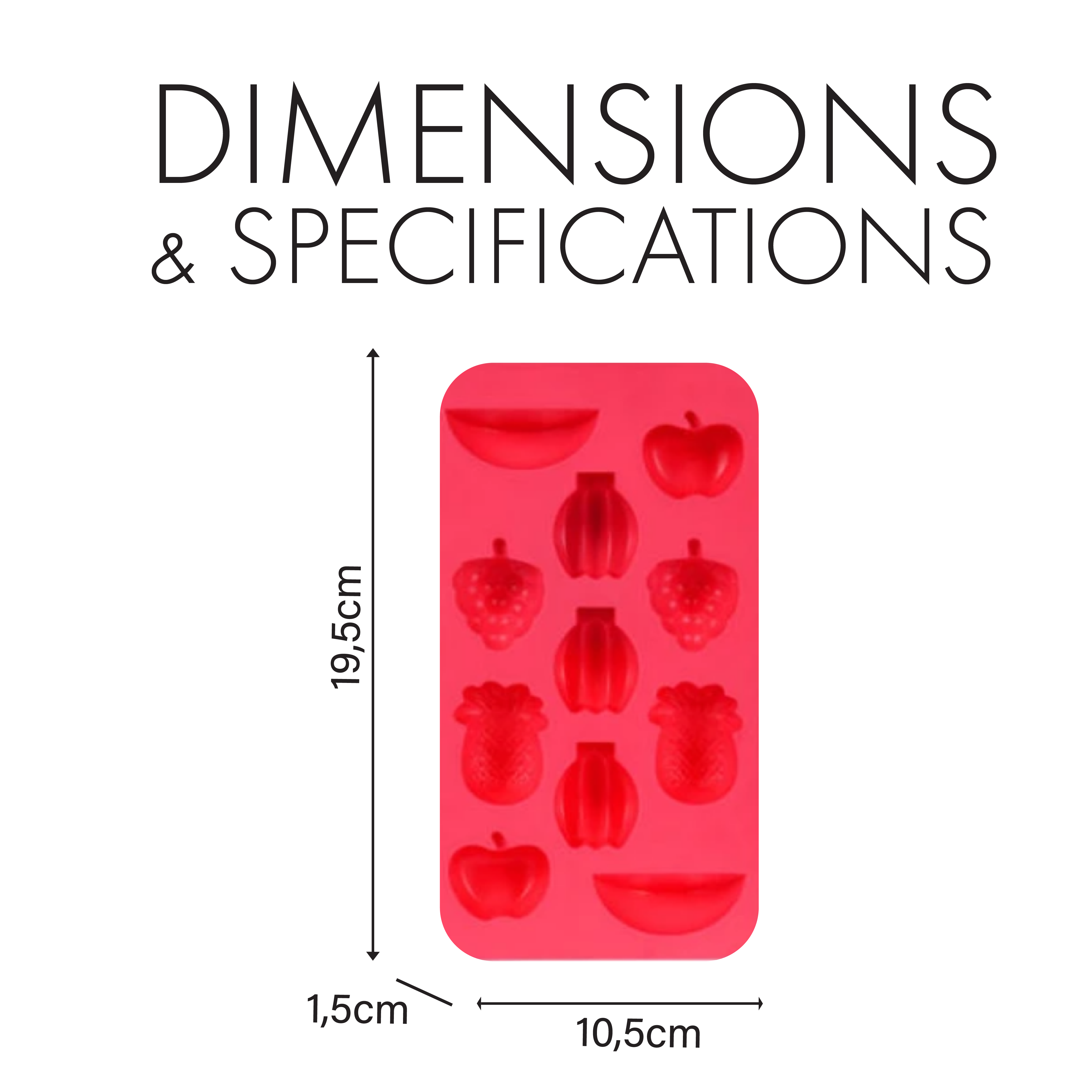 Ice Cube Mould Tray - Silicone - In Assorted Designs