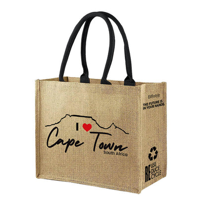 JUTE01-PLN - Plain Reusable Jute Tote Bag | 300GSM, 18L