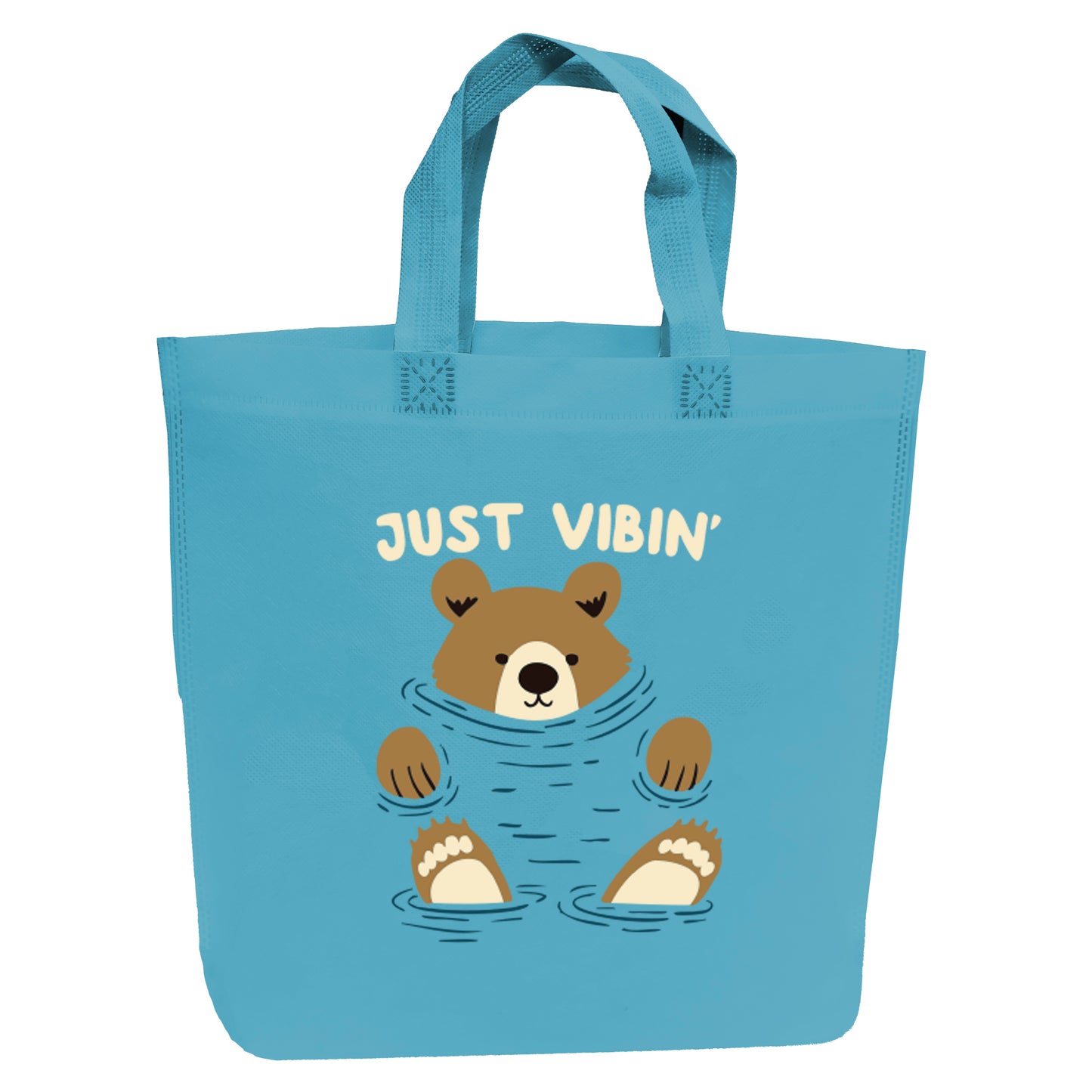 KNB - Kids Blue & Green Reusable Non-Woven Shopping Bag | 120GSM, 15L