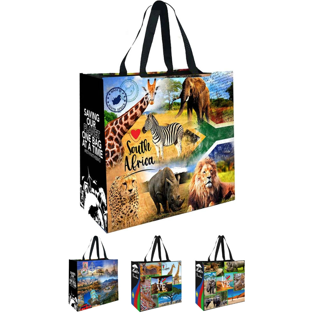 LAM01 - South Africa & Namibia Reusable Laminated Shopping Bag | 110GSM, 28L