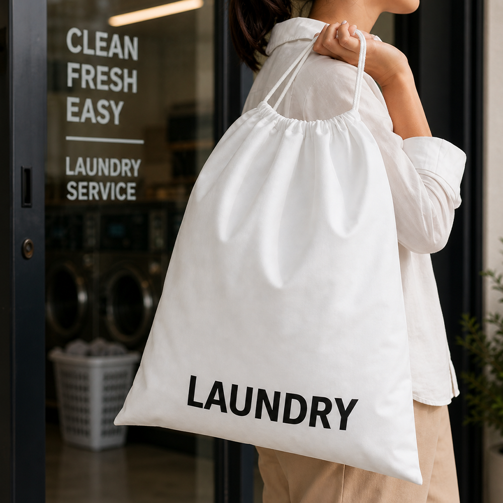 Hotel Laundry Bag - Black & White | 80GSM, 4L