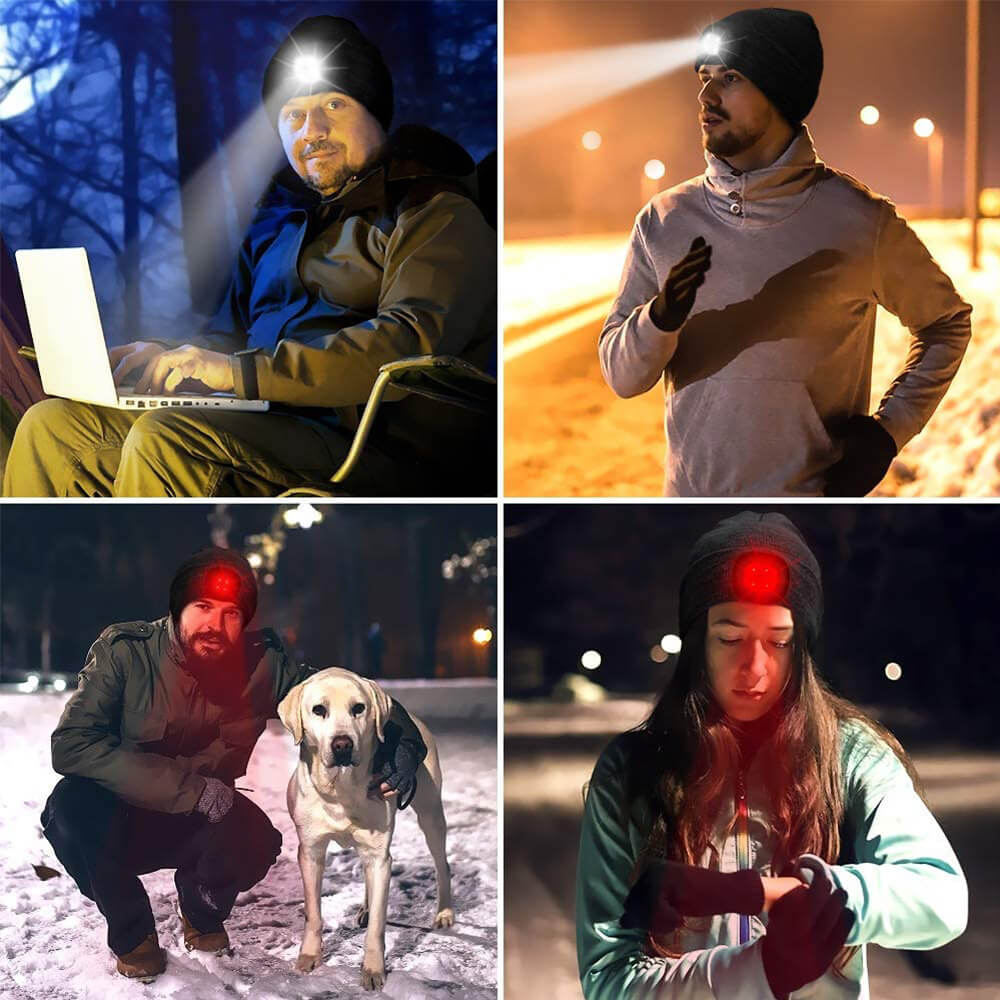 Beanie with LED Head Light