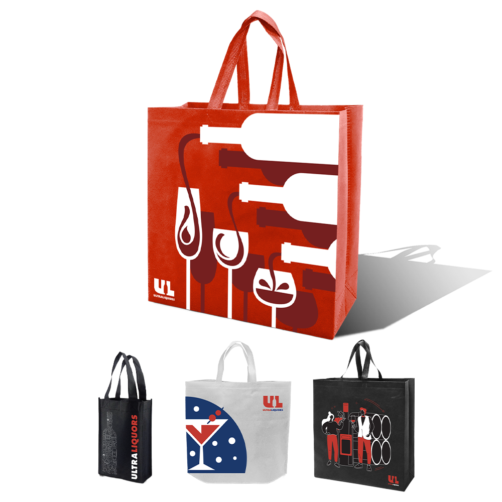 Reusable Non-Woven Liquor Bags | 70GSM, 3.5-30L