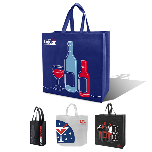 Reusable Non-Woven Liquor Bags | 70GSM, 3.5-30L