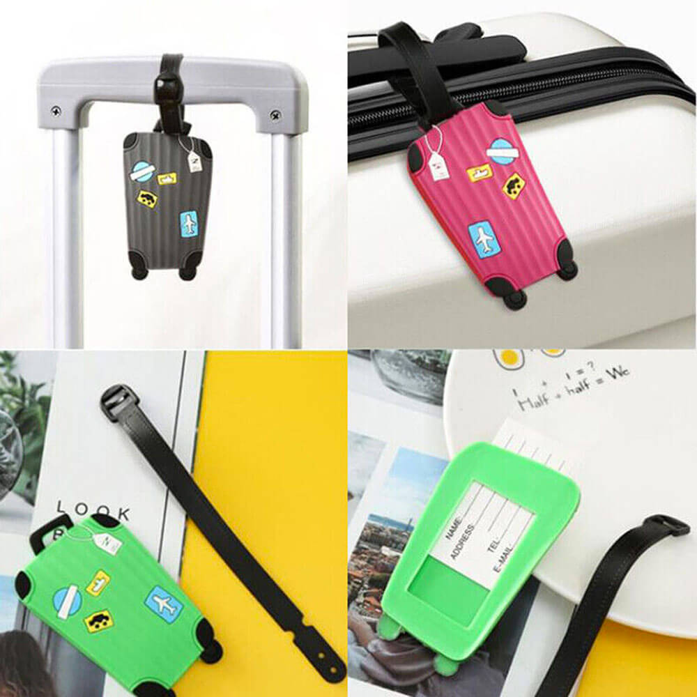 Luggage Tags 3D Trolley Design - Set of 4