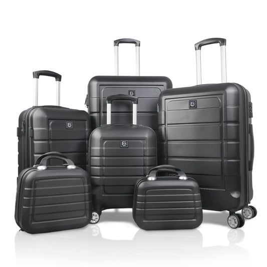 Milan Luggage Suitcases Hardshell on 360° Spinner Wheels with Cosmetic Bags