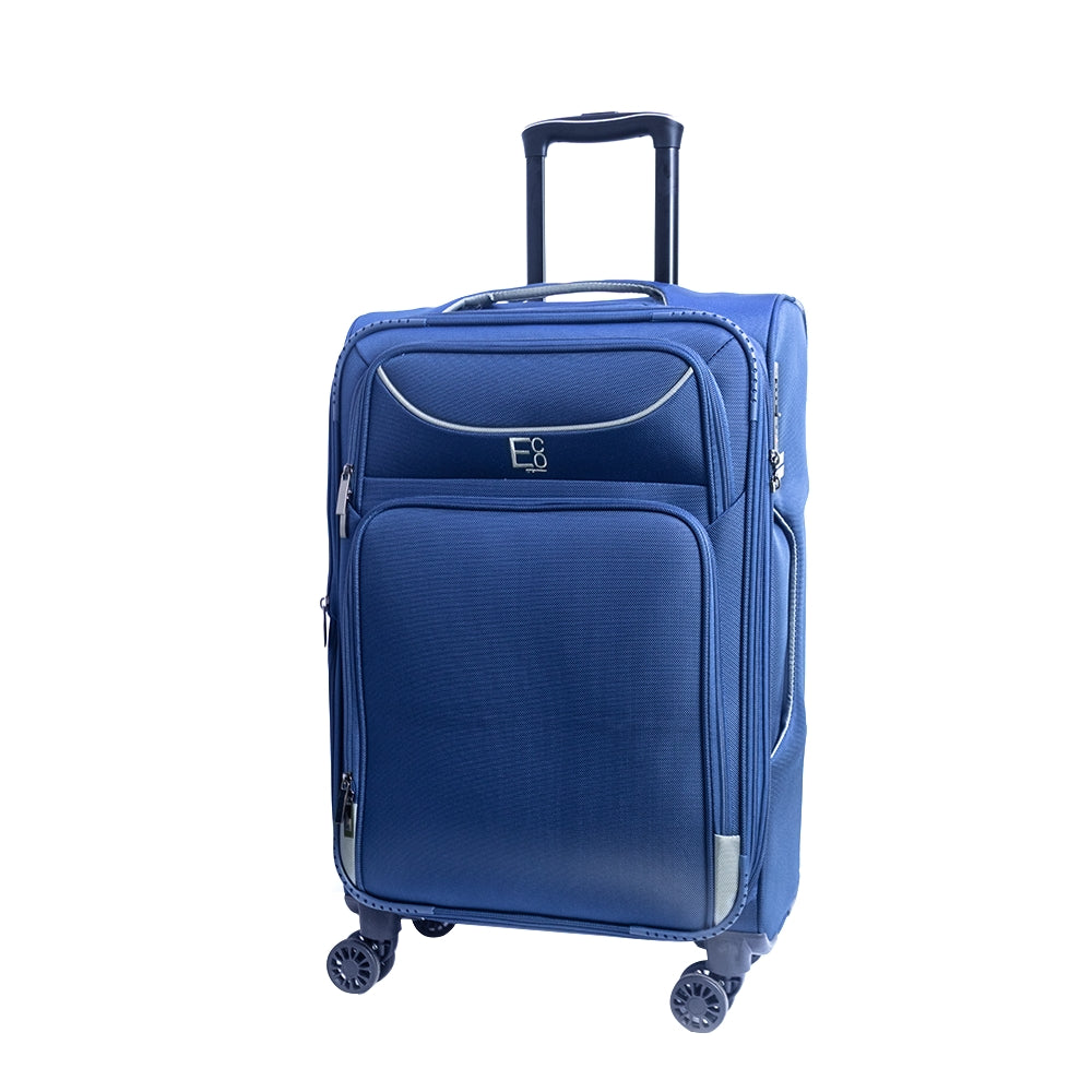 Monaco Soft Luggage Set of 4 Pieces - Navy Blue