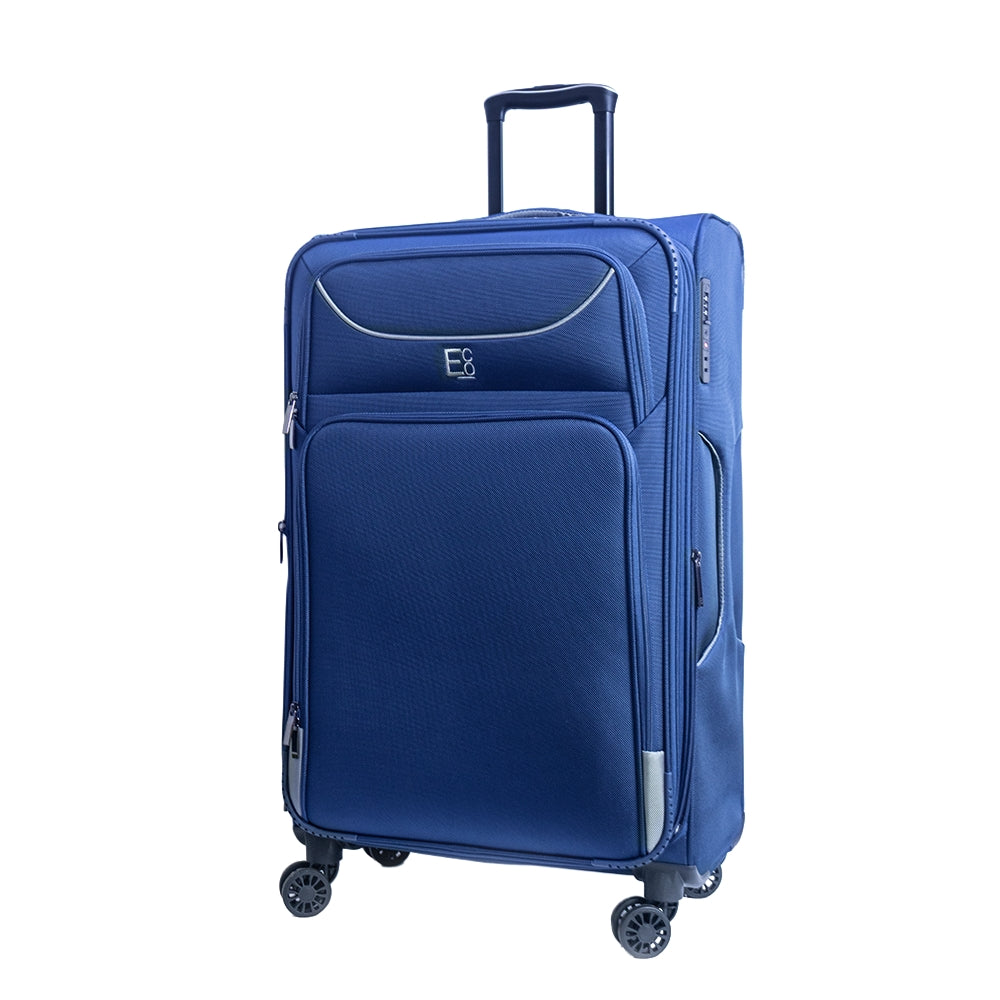 Monaco Soft Luggage Set of 4 Pieces - Navy Blue