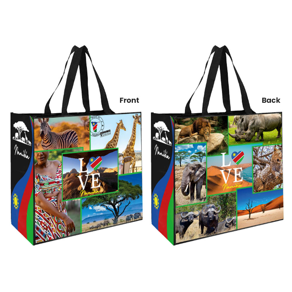 Namibia Reusable Laminated Shopping Bag both sides  | 100GSM, 28L