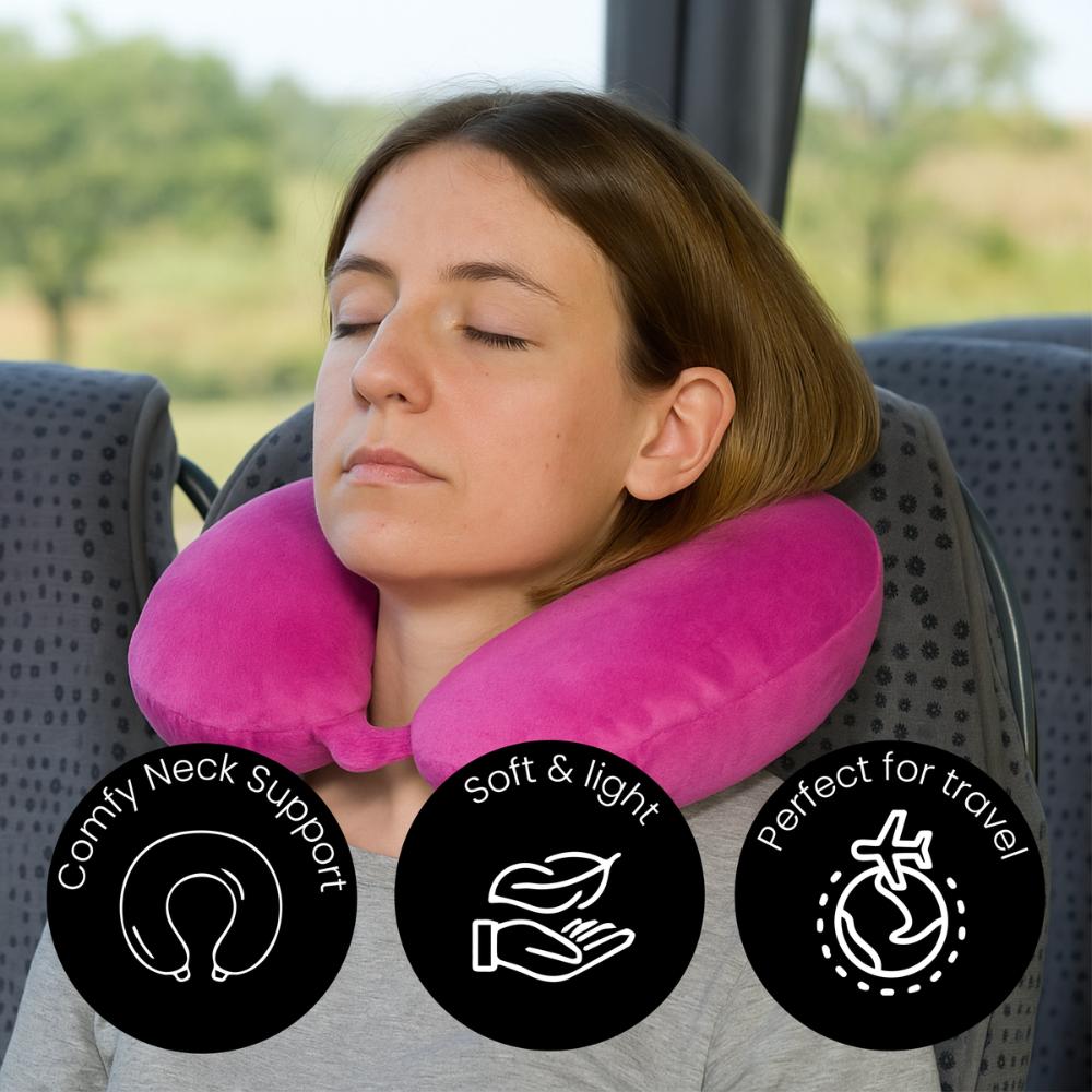 Neck Pillow for Traveling - Clippable with Microbeads