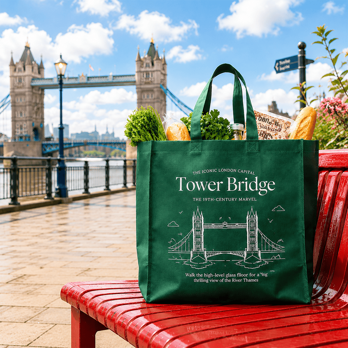 SHOP48 XL Reusable Non-Woven Shopping Bag