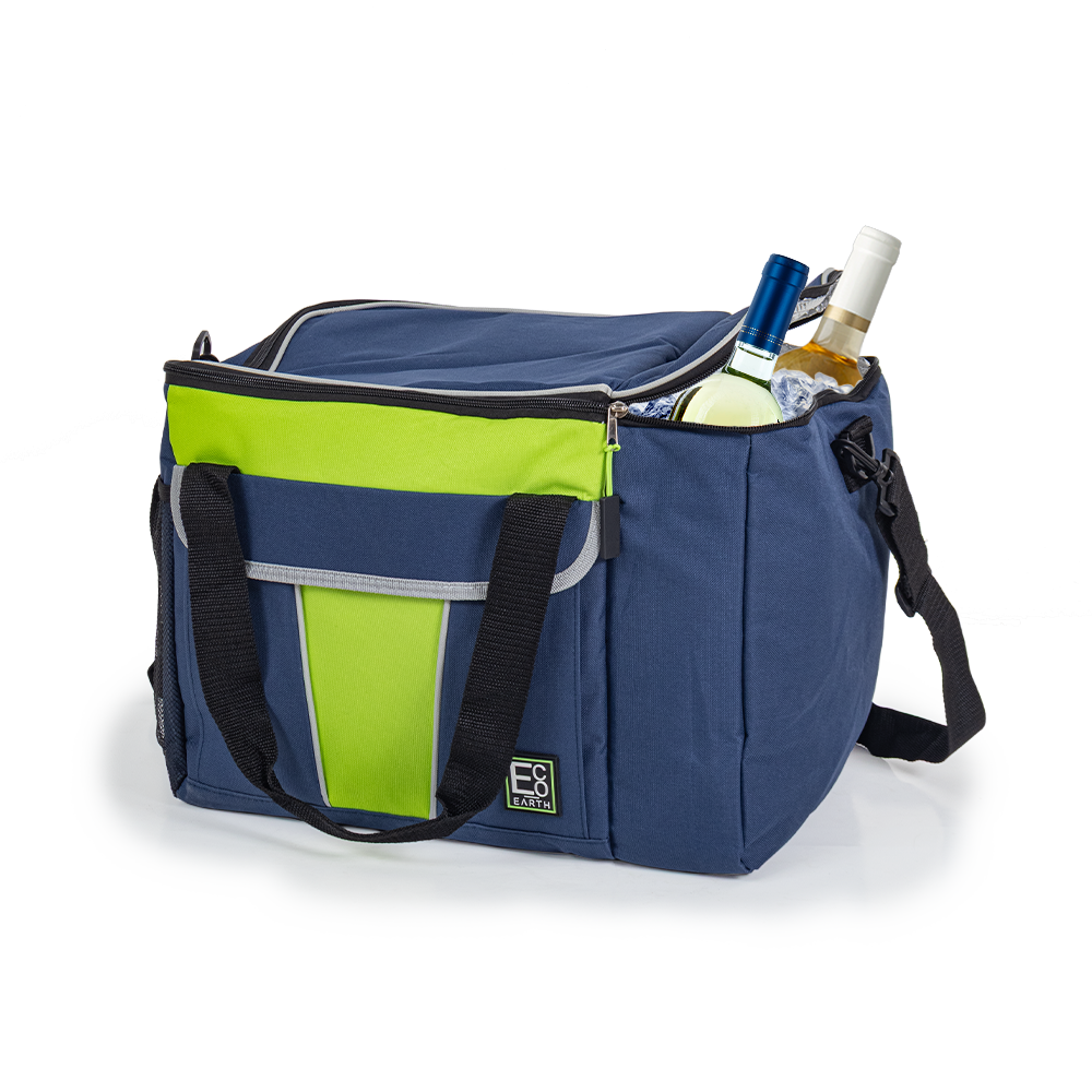 Insulated Cooler Bag with 2 x Side by Side Pockets and Carry Handles - 48L