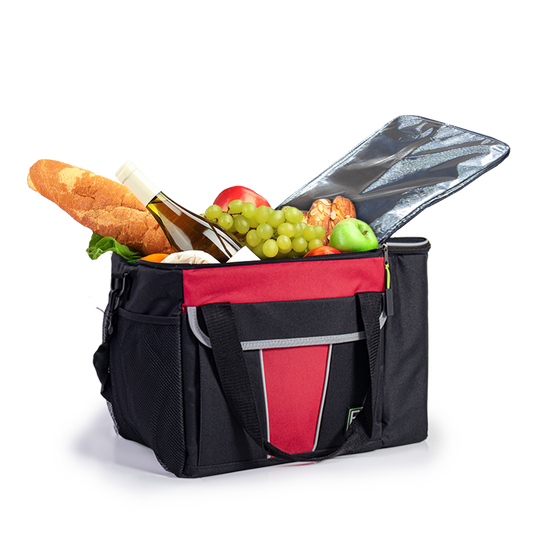 Insulated Cooler Bag with 2 x Side by Side Pockets and Carry Handles - 48L