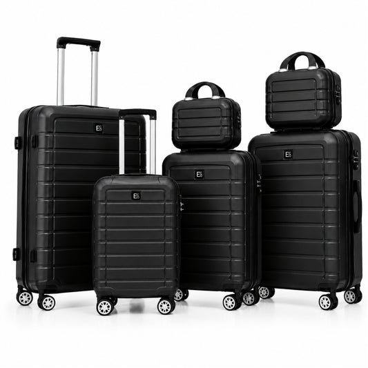 Milan Luggage Suitcases Hardshell on 360° Spinner Wheels with Cosmetic Bags