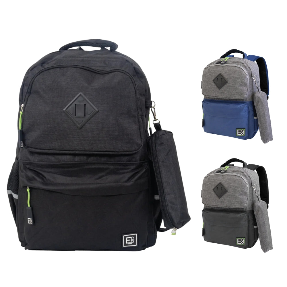 Student Backpack with Clip-on Pencil Case