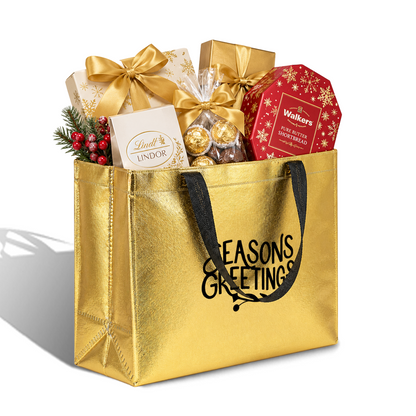 SEASON01-M - Seasonal Reusable Laminated Gifting Bag | 70GSM, 9L