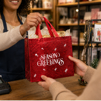 SEASON01-S- Seasonal Reusable Laminated Gifting Bag | 70GSM, 5L