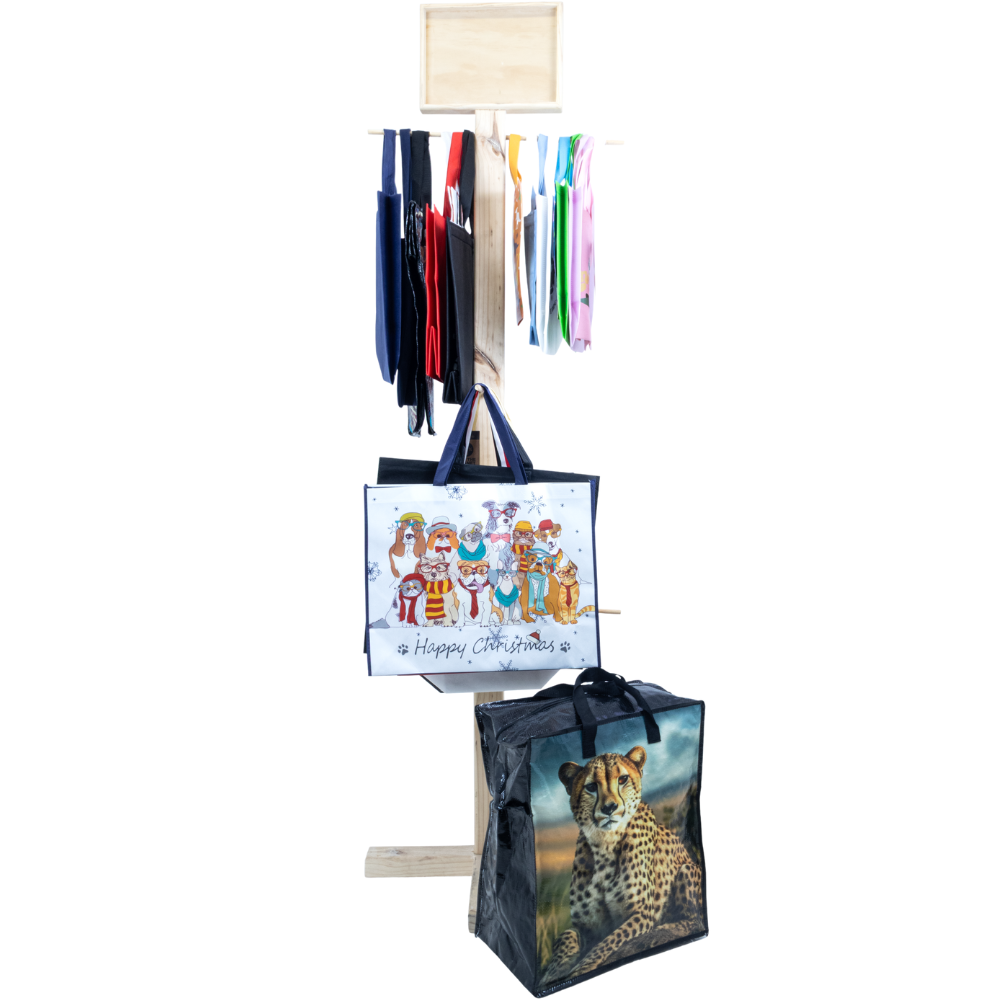 TAXI01 - Medium Assorted Design Laminated Taxi Shopping Bag with Zipper | 120GSM, 36L