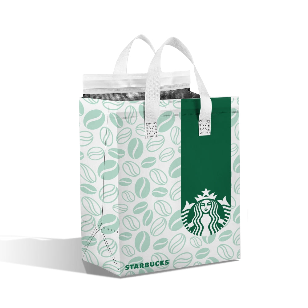 TA-S24 - Starbucks Reusable Laminated Takeaway Bag with Adhesive Seal | 70GSM, 12L