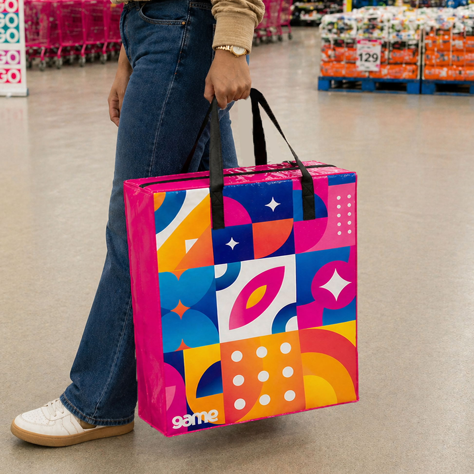 Wildlife Reusable Laminated Shopping Bag with Zipper | 120GSM, 35L