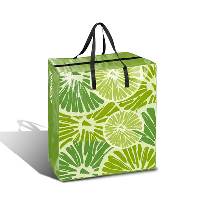 TAXI01 - Medium Assorted Design Laminated Taxi Shopping Bag with Zipper | 120GSM, 36L