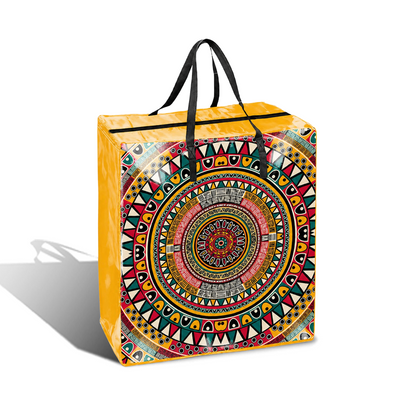 TAXI01 - Medium Assorted Design Laminated Taxi Shopping Bag with Zipper | 120GSM, 36L